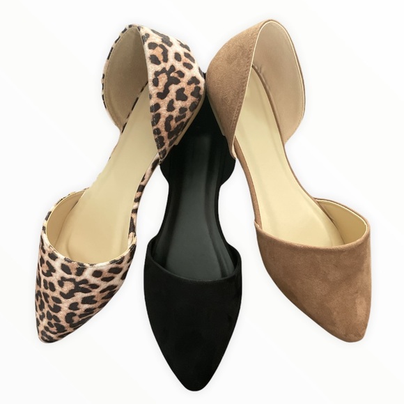 Light Brown Pointed D’Orsay Flats - Picture 7 of 9